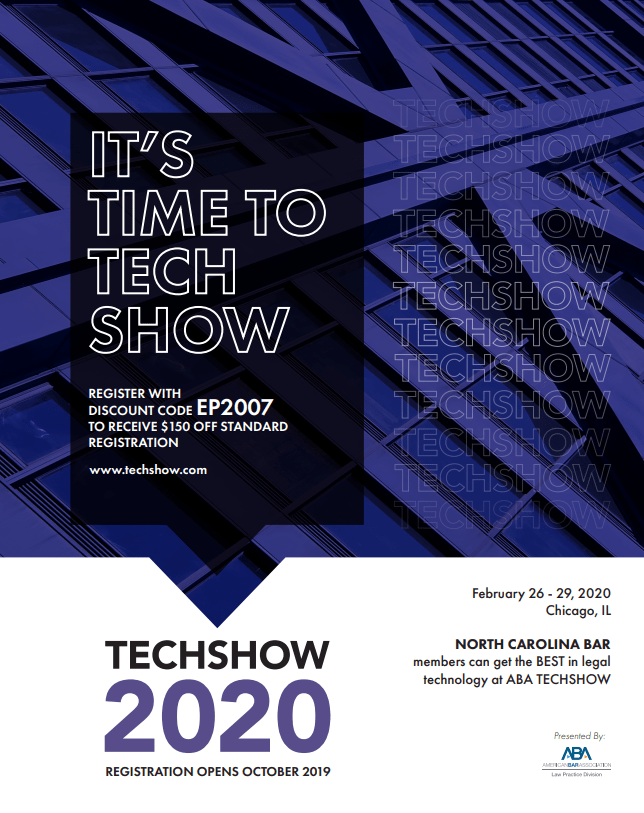 NCBA Members Use EP Code EP2007 for $150 off TECHSHOW registration!