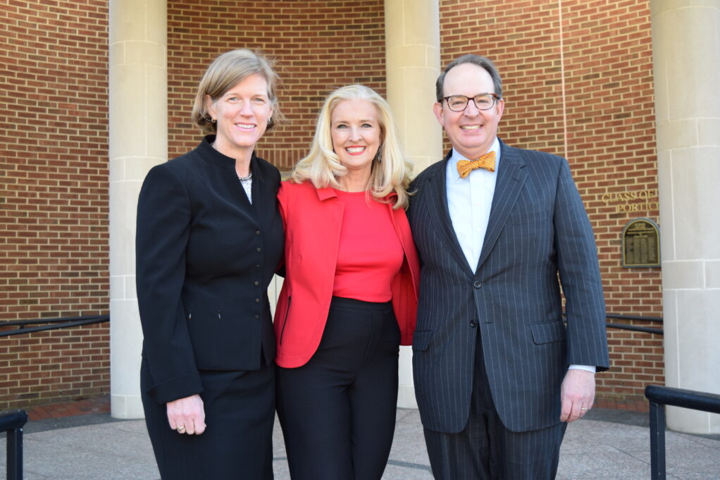 Past President Janet Ward Black, center, commemorated the 10-year anniversary of 4ALL with founding Co-Chairs Caryn McNeill and Martin Brinkley who both went on to serve as NCBA+NCBF presidents.