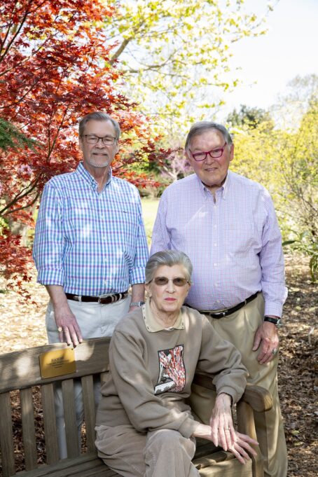 Rufus Edmisten, right, is joined by longtime Weekend Gardener hosts Mike Raley and Anne Clapp. This photo is courtesy of WPTF. 