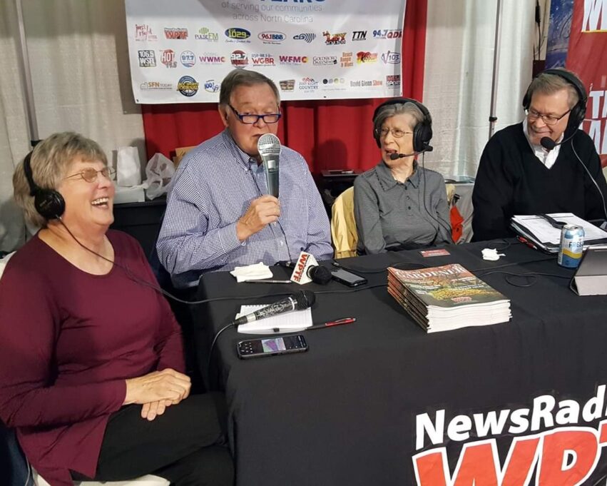 Rufus Edmisten takes the mic and keeps everyone smiling on the Weekend Gardener. This photo is courtesy of WPTF. 