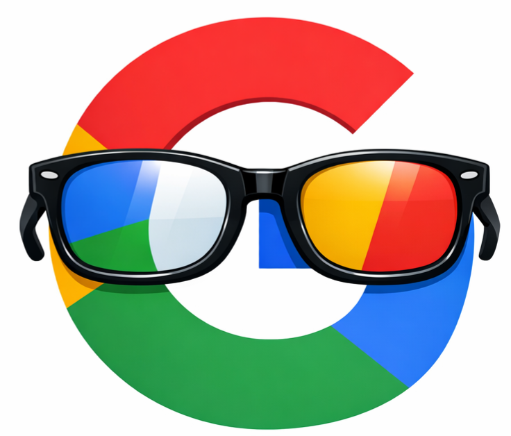 Google logo wearing glasses